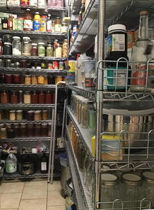 This is a customer's pantry outfitted with wire shelving from Nexel Shelving.  They got it for free!